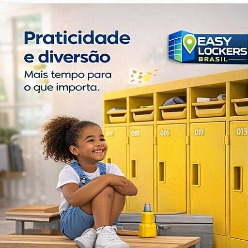 Aluno utilizando armário escolar inteligente